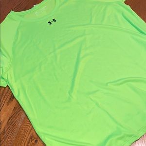 Lime green under armour tee shirt